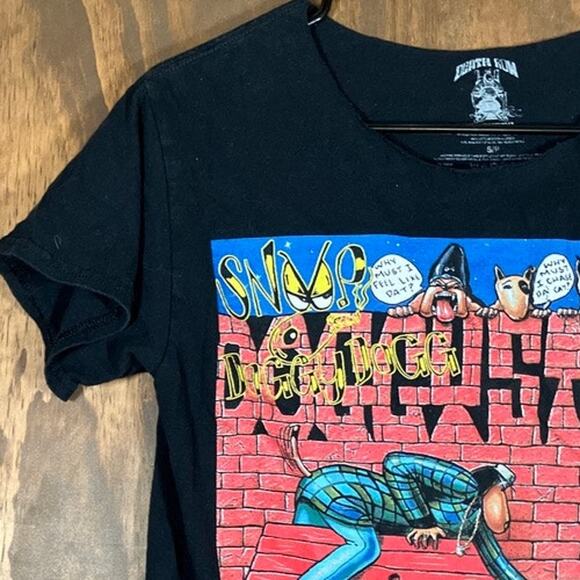 Vintage Death Row Records Womens Shirt Black Snoop Dogg Doggy Style Small - Picture 4 of 11